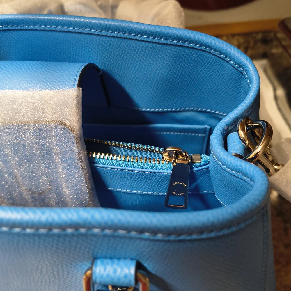 Coach Margot Vibrant Blue Satchel 💙 Rare Blue 💙 2016 Edition 💙 SUMMER COLOR - Picture 6 of 10